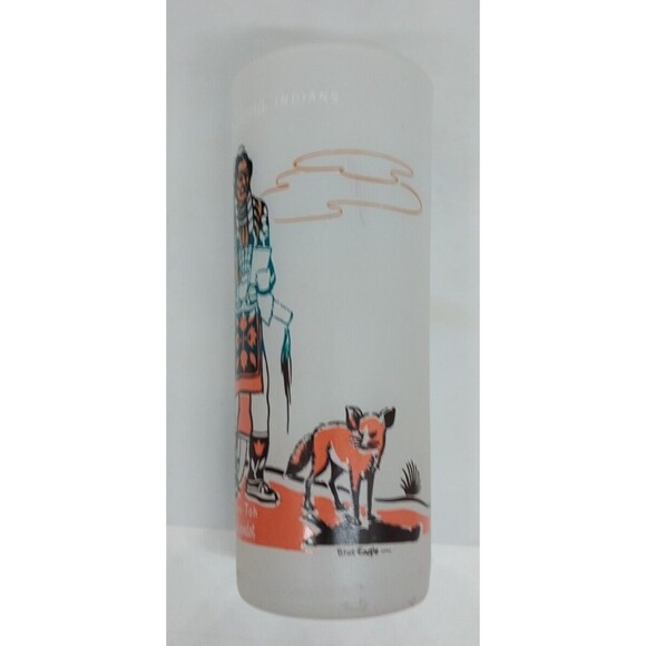 Blue Eagle Knox Gas Oil Glass FAMOUS OKLAHOMA INDIANS Hen-Toh Wyandot EXCELLENT - Picture 8 of 10